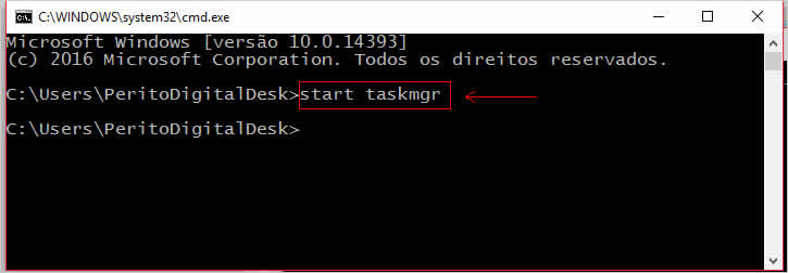 prompt de comando - start taskmgr
