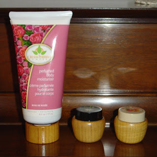 THE CREAM PERFUME COMPANY Rose Perfumed Body Moisturizer and two solid perumes.jpeg