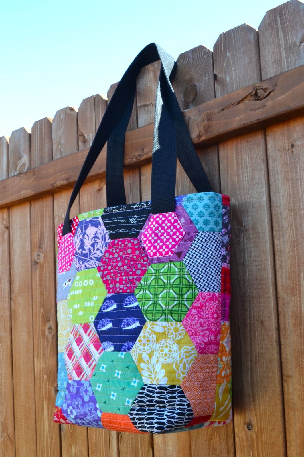 Bag Patchwork of Hexagons ~ DIY Tutorial Ideas!