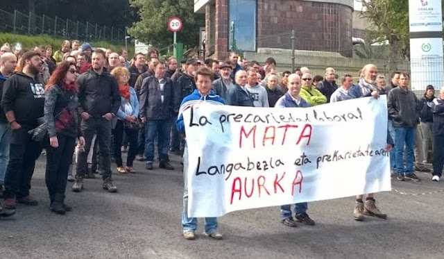 Protesta contra los accidentes laborales