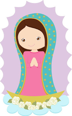 Dibujo fácil Virgen de Guadalupe Nuestra Señora de Guadalupe a color
