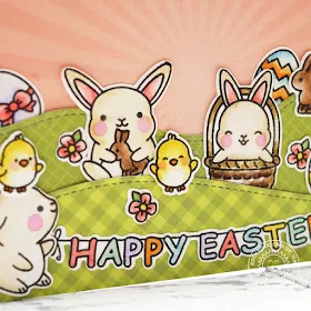 Sunny Studio Stamps: Chubby Bunny Spring Themed Happy Easter Card by Lexa Levana