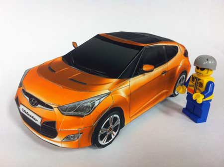 Hyundai Papercraft Cars