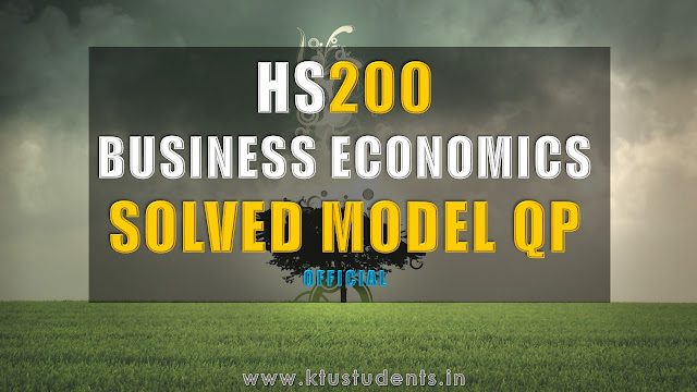 Business economics model qp with answer 