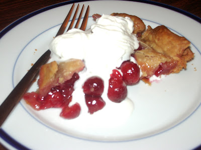 cherry pie. fresh cherry pie