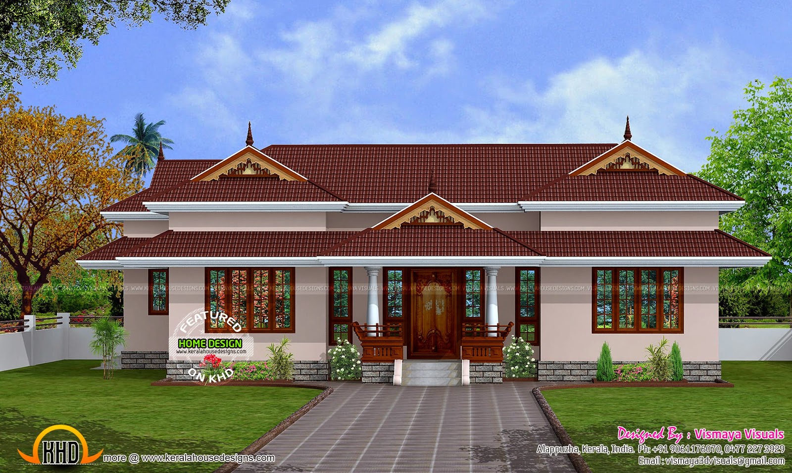 1400 square feet small budget house Kerala home design 