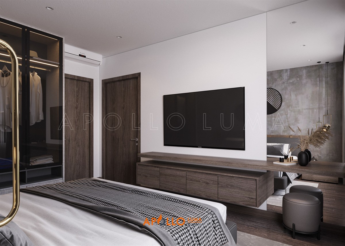 Thiết kế nội thất căn hộ 3 phòng ngủ (106m2) Vinhomes Smart City Tây Mỗ