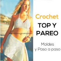  top y pareo crochet