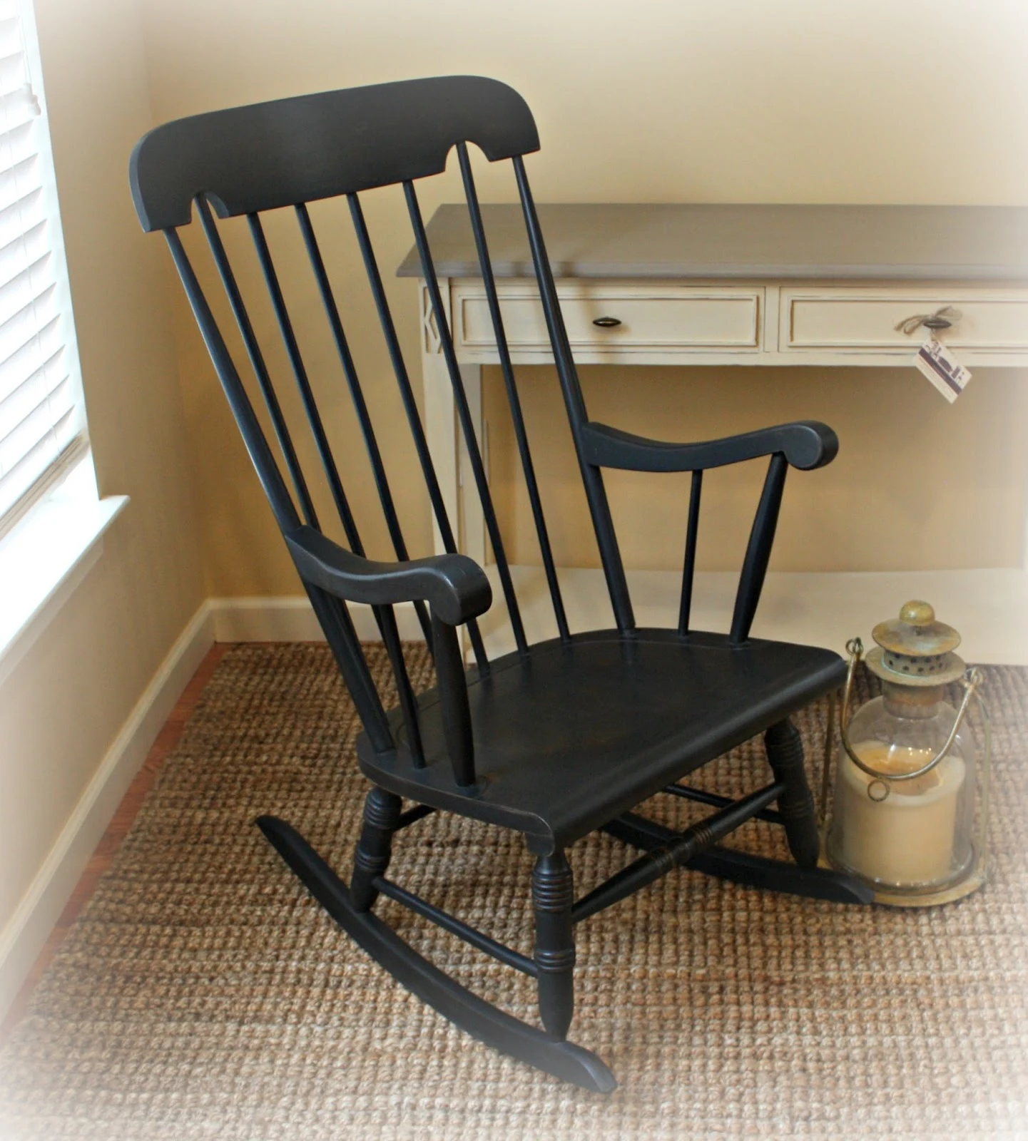 Rocking chair painted black