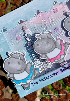 Give a friend a smile at Christmas with the Hippo Nutcracker Ballet card.