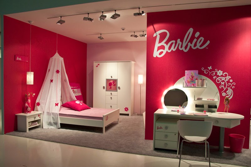 Girls barbie bedrooms Pink Colored Interior Design 