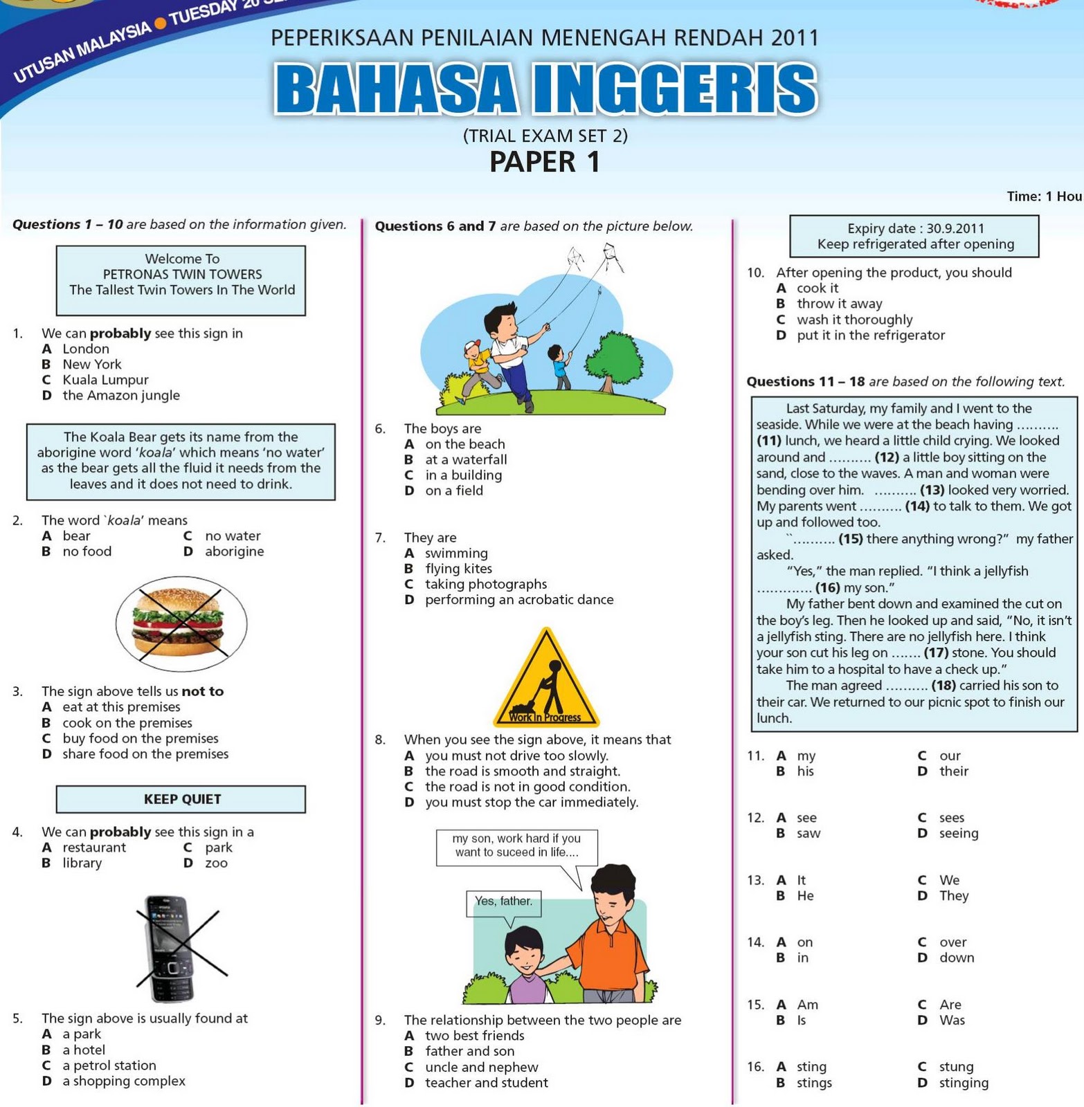 Blog bahasa inggeris koleksi soalan bahasa inggeris pmr trial