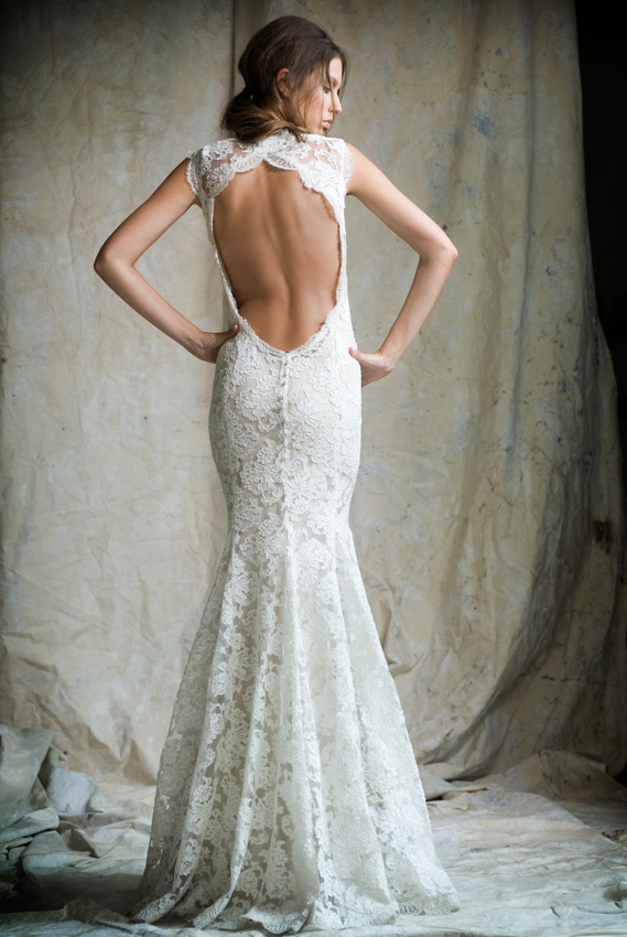 wedding dresses lace vintage- backless