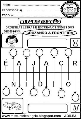 Atividades de alfabetização 3º ano,formação de palavras