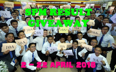 SPM Result Giveaway By Abam Kie, Peserta, Pemenang, Kuiz, Teka, Aggregat SPM,