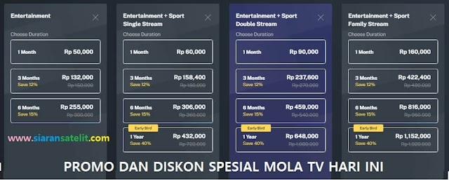 Cara Daftar dan Berlangganan Mola TV, Promo dan Diskon Hari Ini