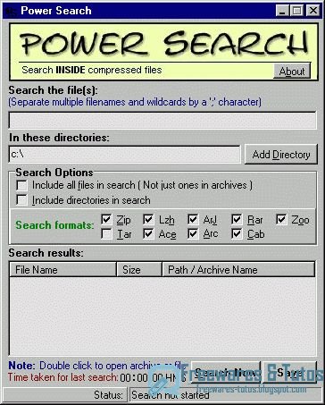 Power Search : cherchez facilement à l'intérieur des archives compressées (zip, rar, etc)