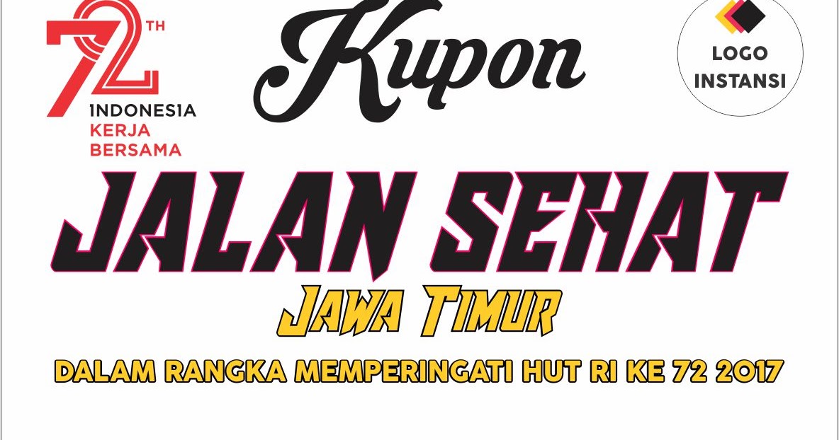 Kupon Jalan Sehat HUT RI  Vector Logos and Design for 