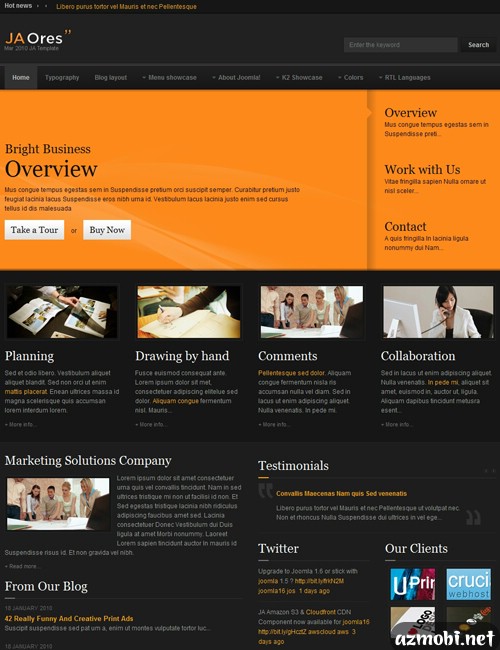 JA Ores – K2-ready Joomla 2.5 template