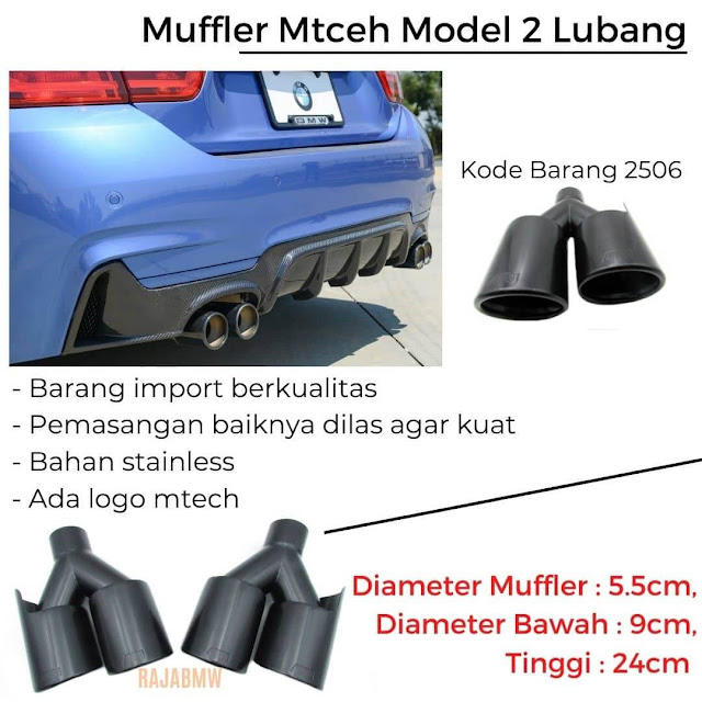 Ujung Knalpot / Muffler BMW - Model 2 Lubang