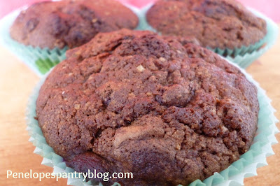 Penelope's Pantry: Double chocolate muffins