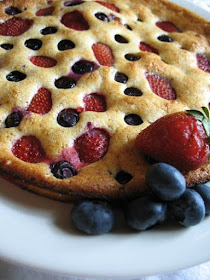 Baked Whole-Wheat Strawberry and Blueberry Pancakes