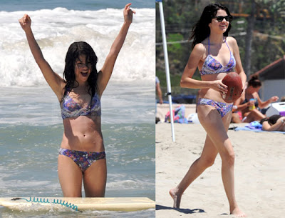 Sexy Selena Gomez beach bath
