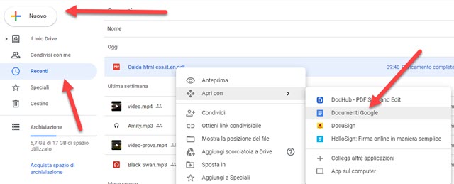 apertura pdf con documenti google