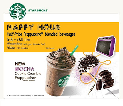 Starbucks Malaysia: 50% OFF Frappuccino (Happy Hour)