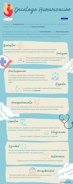 Infografía con decálogo humanización