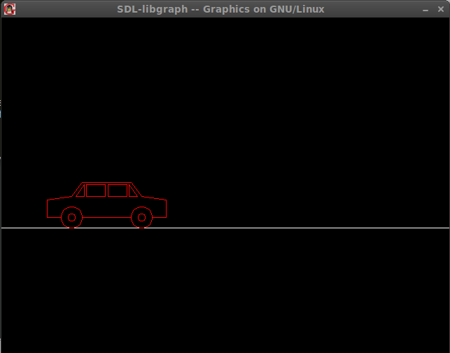 Draw Car - Graphics Programming in gcc - C++ Program 