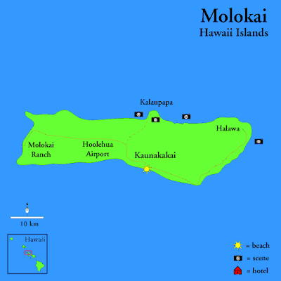 Molokai maps for tourists and hikers