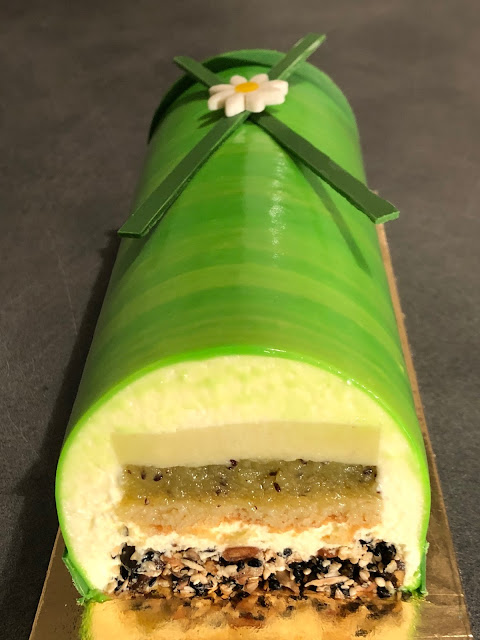 recette gâteau yaourt kiwi citron vert grolet glaçage miroir ksenia penkina