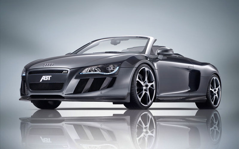 Audi R8 Spyder White Wallpaper. ABT Audi R8 Spyder 2010 Front