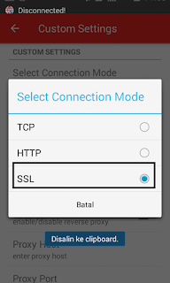 Setting SSL pada aplikasi stark vpn