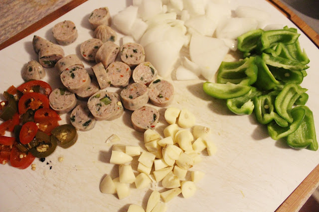 Delicata Squash and Chicken Sausage Sheet Pan Supper