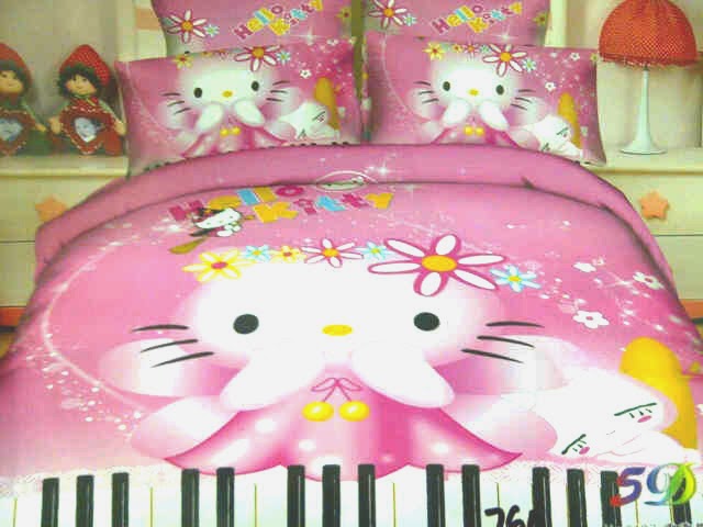 Sprei Jepagn Anak Motif Hello Kitty Piano
