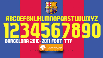 Barcelona 2010-2011 Font TTF