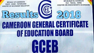 GCE Results 2018 Cameroon General Certificate of Education released