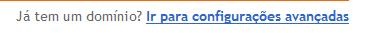 Ir para configurações avançadas