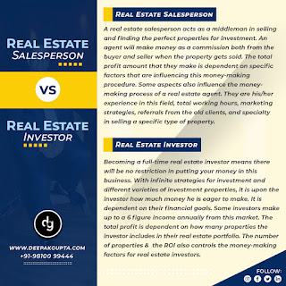 Real Estate Salesperson or Real Estate Investor