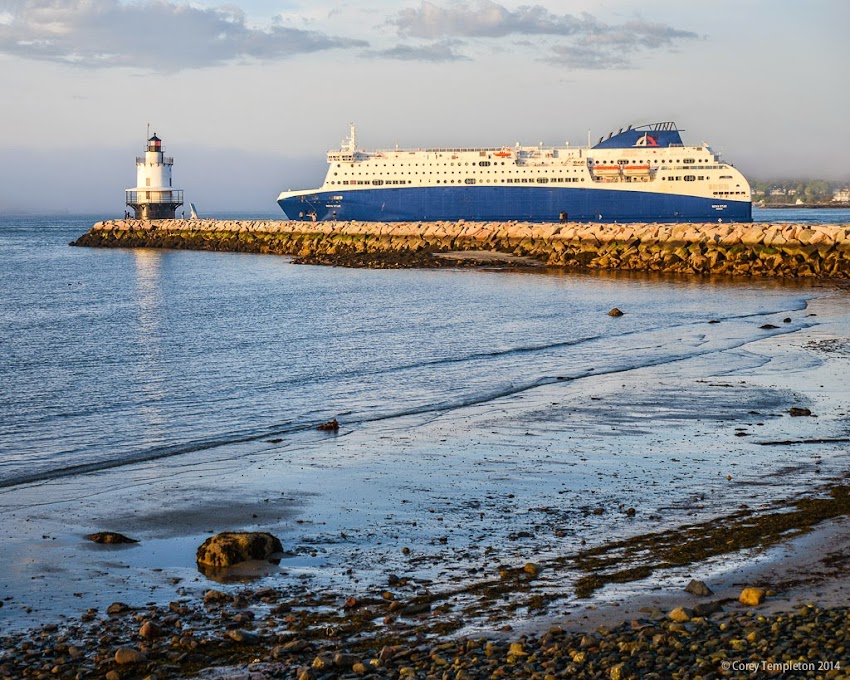 Nova Star Cruise Ship passing Spring Point Light in South Portland, Maine USA May 2014 photo by Corey Templeton