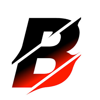 Alphabet B with creative Font(Red & Black)