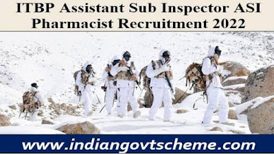 ITBP Assistant Sub Inspector ASI Pharmacist Recruitment