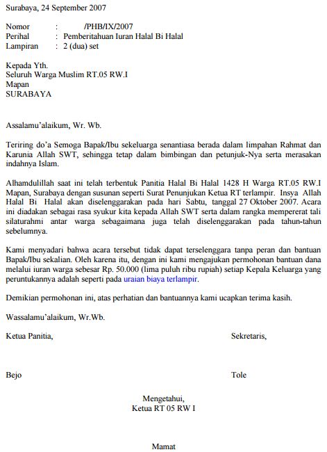 Contoh Surat Resmi Dan Tidak Resmi Bahasa Jawa - SRasmi