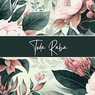 Free Toda Raba Greeting Card Printable - Floral Calligraphy - Square