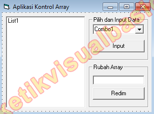 User interface mengenal array visual basic 6.0