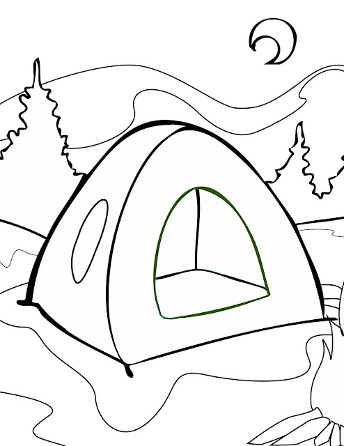 Top 10 Camping Stock Illustrations Coloring Pages