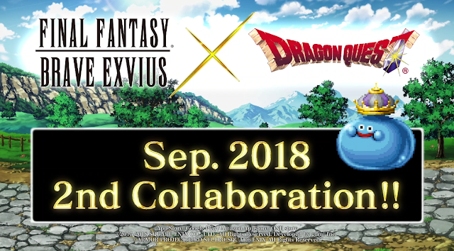 Final Fantasy Brave Exvius Dragon Quest King Slime collaboration September E3 2018