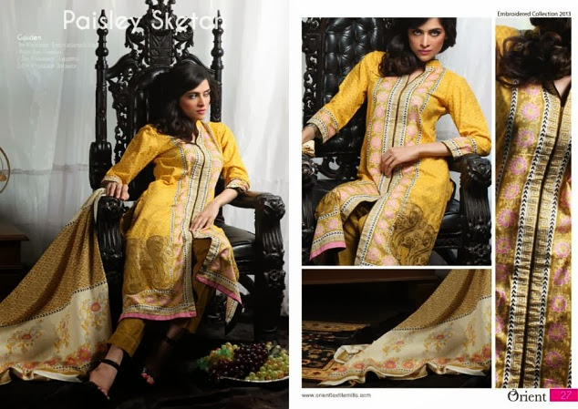 Orient Textile Fashion Dresses 2013-2014 New Kashmiri Khaddar Women’s Dresses Wear Collection 2013-2014